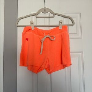 Sundry Women's Orange Drawstring Shorts
